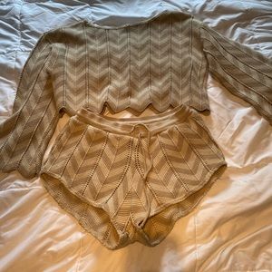 Matching chevron lounge wear
